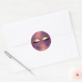 Naam Beauty Salon Glitter Copper Roos Bedankt Ronde Sticker (Envelop)