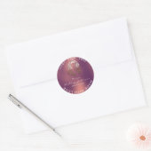 Naam Beauty Salon Glitter Copper Roos Dank Lux Ronde Sticker (Envelop)