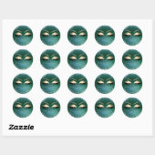 Naam Beauty Salon Glitter Deep Green Bedankt Ronde Sticker (Vel)
