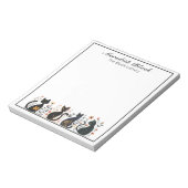 Naam & Bedrijf Gepersonaliseerde Rij van Zwarte Ka Notitieblok (Linkerzijde)