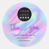 Naam bedrijf logo Dank u voor de bundel van de Hol Ronde Sticker (Voorkant)