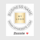Naam bedrijf logo website sticker (Vel)