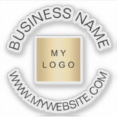 Naam bedrijf logo website sticker (Voorkant)