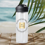 Naam bedrijf logo website waterfles<br><div class="desc">Personaliseer en voeg uw zakelijke logo,  naam en website-URL toe</div>