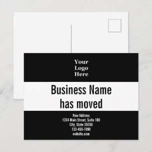 Naam Bedrijf Verhuisd Logo Verhuisbericht Briefkaart