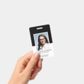 Naam bedrijfsmedewerker foto logo ID Badge (Handheld)