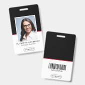 Naam bedrijfsmedewerker foto logo ID Badge (Voor- en achterkant)