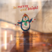 Naam Bedrijfsnaam Kantoor Kerst Openingsuren Raamsticker (Vel 2)