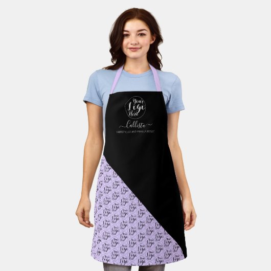 Naam bedrijfspatroon Logo Schort (Gedragen)