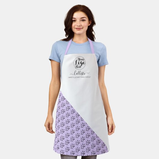 Naam bedrijfspatroon Logo Schort (Gedragen)