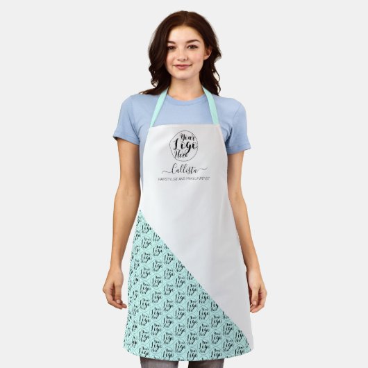 Naam bedrijfspatroon Logo Schort (Gedragen)