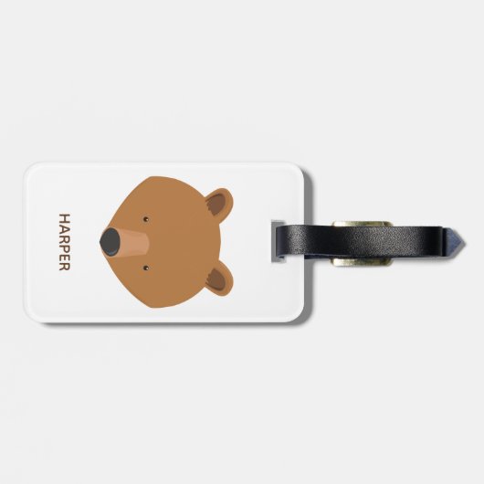 Naam Beer dierlijk dier Bagagelabel (Achterkant horizontaal)
