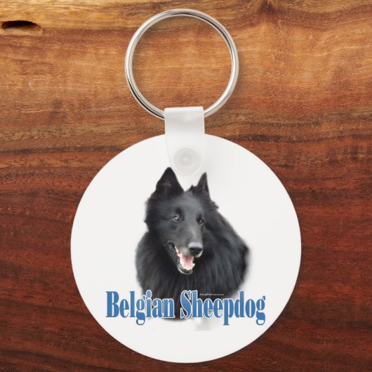 Naam Belgian Sheepdog Sleutelhanger (Voorkant)