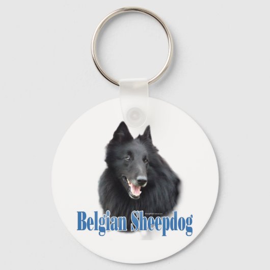 Naam Belgian Sheepdog Sleutelhanger (Achterkant)