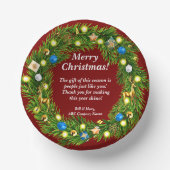 Naam Bericht, Bedrijf Business Kantoor Christmas Papieren Kommen (Voorkant)