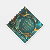 Naam Bericht Bedrijf Groen Goud Kerstboom Servet (Hoek)