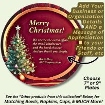 Naam Bericht Bedrijf Rood Goud + Kerstboom 7"