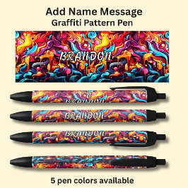 Naam bericht toevoegen, op graffiti patroon zwarte inkt pen