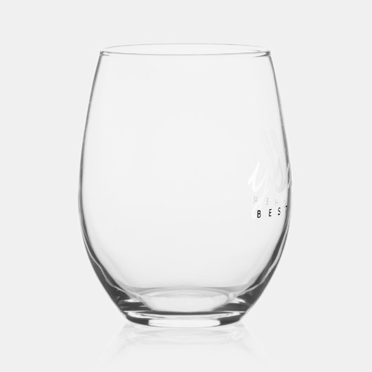 Naam Best Teacher Script Wijnglas Zonder Voet (Rechts)