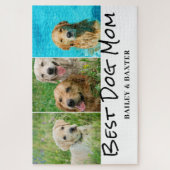 Naam beste dog mam foto collage legpuzzel (Verticaal)