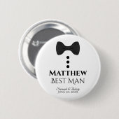 Naam beste man-weddenschap-Button Ronde Button 5,7 Cm (Voorkant /achterkant)