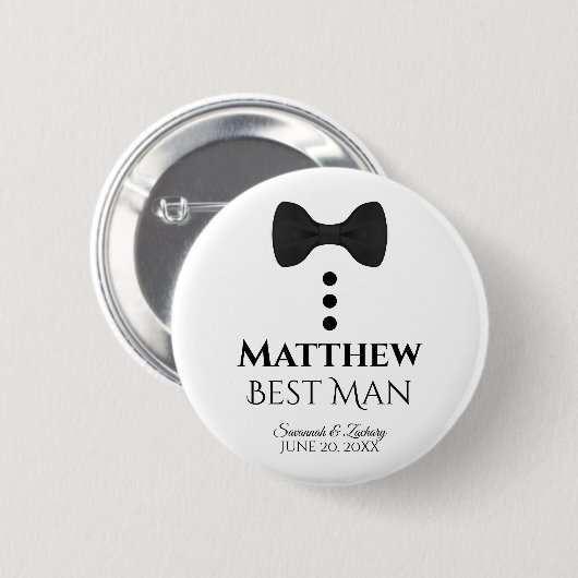 Naam beste man-weddenschap-Button Ronde Button 5,7 Cm (Voorkant /achterkant)