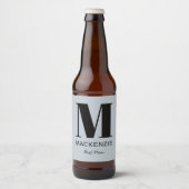 Naam beste mannemonogram bier etiket (Voorkant)