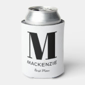 Naam beste mannemonogram blikjeskoeler (Blikje Voorkant)