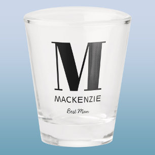 Naam beste mannemonogram shot glas