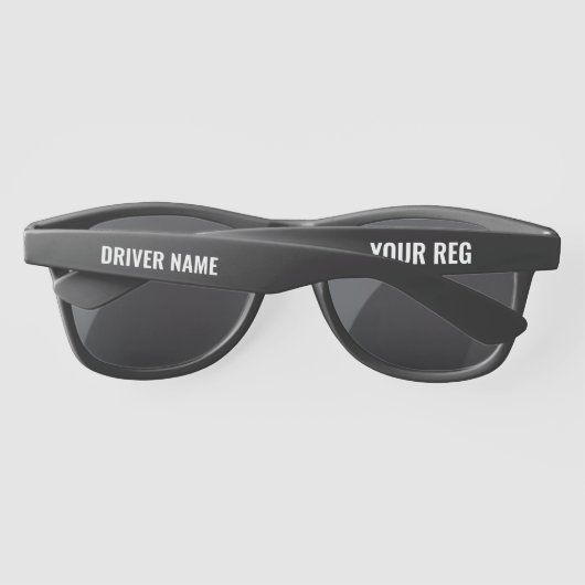 Naam bestuurder Retro zonnebril (Achterkant)