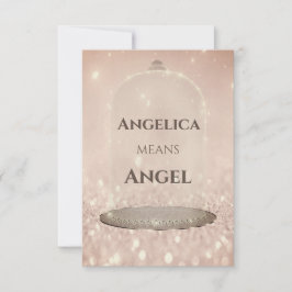 Naam Betekenis Angelica Glitter Roos Sweet 16th Kaart