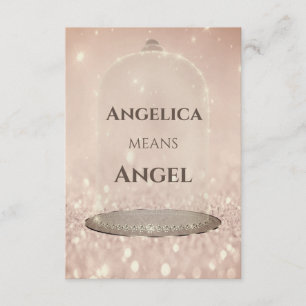 Naam Betekenis Angelica Glitter Roos Sweet 16th Kaart