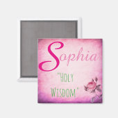 Naam Betekenis Magneet: Sophia, Heilige Wijsheid Magneet (Voorkant / Achterkant)