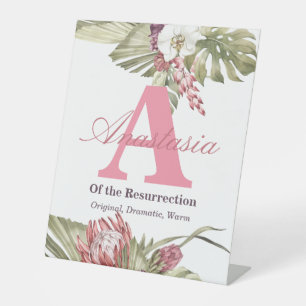 Naam Betekenis van Anastasia Reclamebord Met Voetstuk