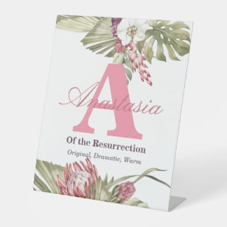 Naam Betekenis van Anastasia Reclamebord Met Voetstuk