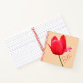  naam Beth  rode tulp bloemenplezier Notitieboek (Binnen)
