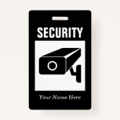 Naam beveiligingsbedrijf met logo CCTV-camera Badge (Voorkant)