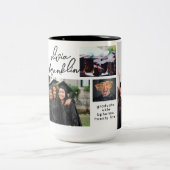 Naam bewerkbaar Multi Photo Afstudeerder 2024 Scho Tweekleurige Koffiemok (Center)