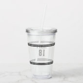 Naam Bewerkbare kleurvariatie Acryl Drinkbeker (Achterkant)