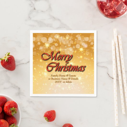 Naam bewerken Tekst die overeenkomt met kerstcockt Servet (Insitu)