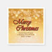 Naam bewerken Tekst die overeenkomt met kerstcockt Servet (Voorkant)