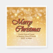 Naam bewerken Tekst die overeenkomt met kerstlunch Servet (Voorkant)