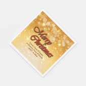 Naam bewerken Tekst die overeenkomt met kerstlunch Servet (Hoek)