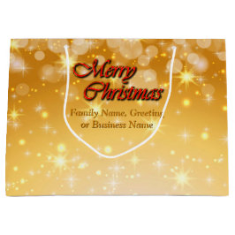 Naam bewerken Tekst met kerstmis Groot Cadeauzakje