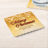 Naam bewerken Tekst met kerstmis Kartonnen Onderzetters (Gebogen)