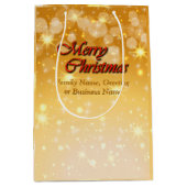 Naam bewerken Tekst met kerstmis Medium Cadeauzakje (Voorkant)