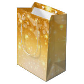 Naam bewerken Tekst met kerstmis Medium Cadeauzakje (Achterkant Gekanteld)