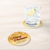 Naam bewerken Tekst met kerstmis Ronde Kartonnen Onderzetter (Insitu)