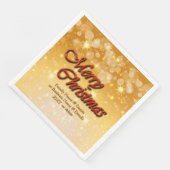 Naam bewerken Tekst met kerstmis Servet (Hoek)