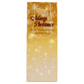 Naam bewerken Tekst met kerstmis Wijn Cadeautas (Voorkant)